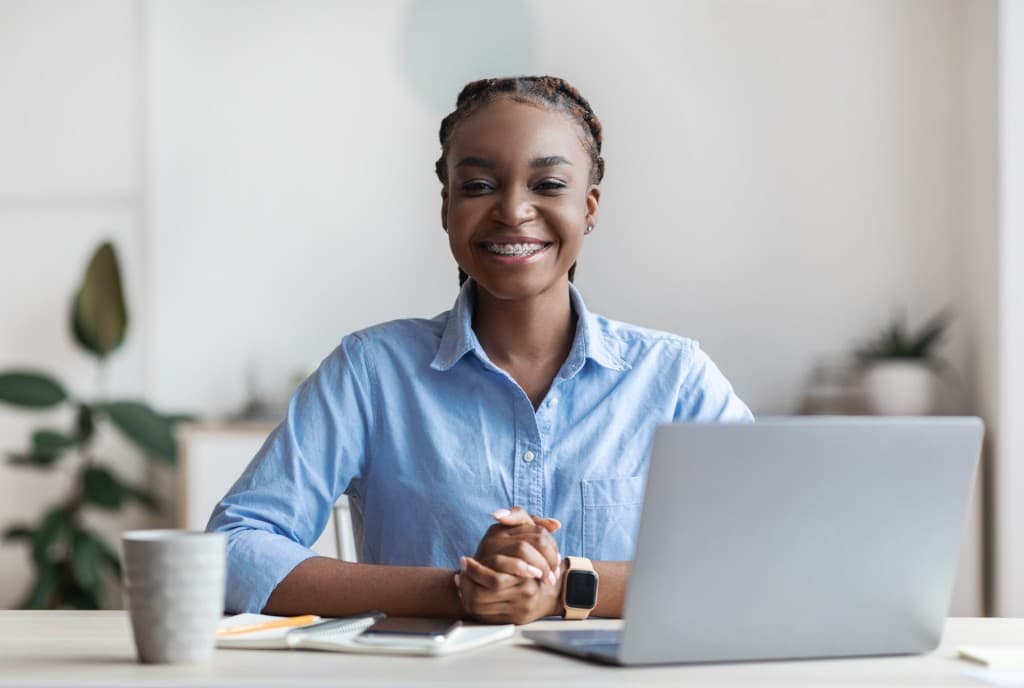 Remote Jamaican professional working from home